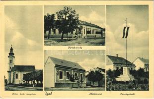 1943 Igal, Járásbíróság, Római katolikus templom, Adóhivatal, Országzászló