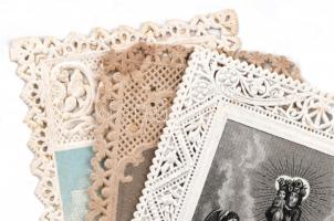 cca 1904-1935 Vegyes szentkép tétel, kb. 40 db, közte litho, csipkés szélű is, 12x7 cm  és 8x4 cm kö...