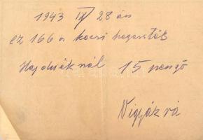 cca 1943 össz. 19 db autózással, járművekkel kapcsolatos számla és okmány, több a Magyar Waggon és G...