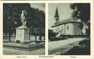 Kiskundorozsma (Szeged), Hősök szobra, emlékmű, templom. Farkas István kiadása