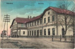 1913 Bánréve, Vasútállomás, vasutasok (EK)
