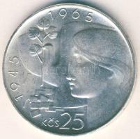 Csehszlovákia 1965. 25K Ag "Felszabadulás 20. évfordulója" T:2