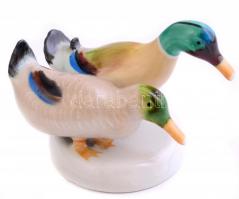 Aquincum porcelán vadkacsa pár. Kézzel festett, jelzett, hibátlan. m:6,5 cm