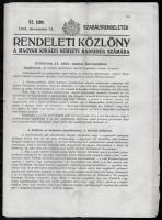 1921 Rendeleti Közlöny a m. kir. Nemzeti Hadsereg számára. Az önkéntes jelentkezésre alapított kiegészítési rendszerről