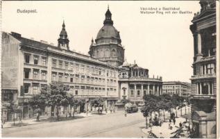 Budapest VI. Váci körút (Bajcsy-Zsilinszky út), Bazilika, villamos, étterem, Schimmelpfeng W. Tudakozóda