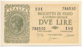 Olaszország 1944. 2L T:I Italy 1944. 2 Lire C:UNC Krause P#30