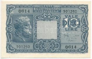 Olaszország 1944. 10L T:I- Italy 1944. 10 Lire C:AU Krause P#32c