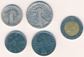 USA 1917. 1/2$ Ag "Walking" + 19.. 1/4$ Ag "Liberty" T:3/4+ + Olaszország 1967-8...