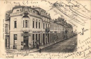 1905 Esztergom, Lőrincz utca, Deutsch Mór ezelőtt Pollák Lipót és fia és Kohn Jakab üzlete (EK)