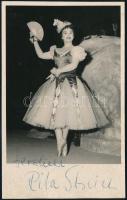 1957 Rita Streich (1920-1987) énekesnő aláírása az őt bárázoló fotón