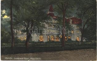 1912 Pöstyén, Piestany; Nagy szálló, este / Grand Hotel Royal, night