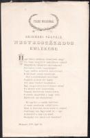 1877 Feleki Miklós (1818-1902) színész 25 éves jubileumára íródott versek