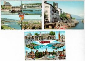 30 db MODERN külföldi városképes lap / 30 modern European town-view postcards
