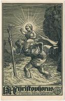 Hl. Christophorus. Patron der Fahrers / Saint Christopher, patron saint of the travelers. I.V.M. (EK)