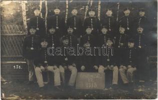 1915 Ers.-Pion.-Batl. 12. / WWI German military, group of soldiers. photo (EK)
