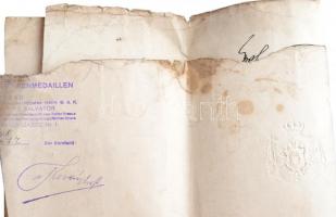 Osztrák-Magyar Monarchia / Bécs 1918. "A Vörös Kereszt Ezüst Díszérme hadidíszítménnyel" k...