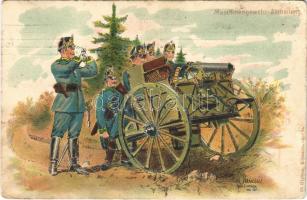 1910 Maschinengewehr-Abteilung / German and Austro-Hungarian K.u.K. military, machine gun unit. litho (fl)