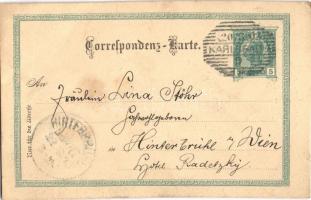 1903 Glück auf! / German miners' greeting hand-drawn art postcard (r)