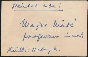 1967-1968 Hubay Miklós (1918-2011) Kossuth-díjas drámaíró, műfordító saját kezű üdvözlő sorai, és al...