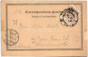 1899 Trieste, Trst; Panorama dal Mare / Panorama vom Meer gesehen / port (fl)