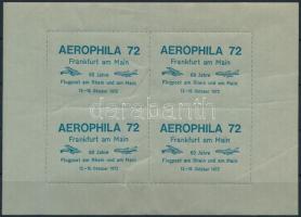 Aerophila 72 Frankfurt am Main bélyegkiállítási levélzáró kisív