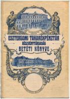 1927 Esztergomi Takarékpénztár Rt. betétkönyve sok bejegyzéssel T: II