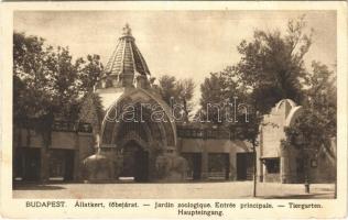 1924 Budapest XIV. Állatkert, főbejárat. Rigler r.-t. 65. sz. (EK)
