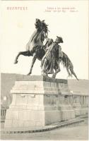 Budapest I. Csikós szobor a Királyi lovarda előtt. S.L.B. 211.