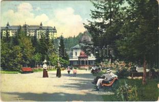 1918 Tátralomnic, Tatranská Lomnica (Tátra, Magas-Tátra, Vysoké Tatry); szálloda, sétány. Paul Bender / hotel, promenade (EB)