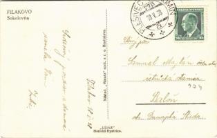 1938 Fülek, Filakovo; Sokolovna / Sokol mozgalom háza / Sokol movement's building