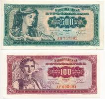 Jugoszlávia 1963. 100D + 500D T:I  Yugoslavia 1963. 100 Dinara + 500 Dinara C:UNC  Krause 73, 74