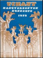 1972 Tihany. Hangversenyek konzerte, 1972, ismertető és kisplakát, Országos Filharmónia, Bp., FNyV., 20x15 cm