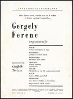 1972 Tihany. Hangversenyek konzerte, 1972, ismertető és kisplakát, Országos Filharmónia, Bp., FNyV.,...