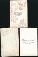 cca 1958 és 1976 között készült 3 db pecséttel jelzett, vintage fotó Tiszavölgyi József (1909-?) bud...