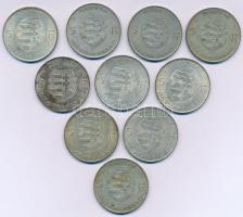 1947. 5Ft Ag "Kossuth" (10x) T:2,2- patina 
Adamo F8.1