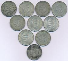 1947. 5Ft Ag "Kossuth" (10x) T:2,2- patina 
Adamo F8.1