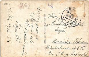 1936 Verebély, Vráble; Fő utca / main street (szakadás / tear)