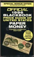 1996. Official Blackbook - Az Amerikai Egyesült Államok bankjegyei, katalógus árakkal, szép állapotban