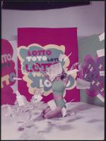 cca 1990 Toto-lotto reklám, vintage fotó, 24x18 cm