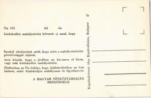 Ön Közlekedési szabálysértést követett el. A Magyar Népköztársaság Rendőrsége figyelmeztető képeslap...