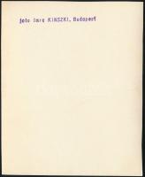 cca 1932 Kinszki Imre (1901-1945) budapesti fotóművész hagyatékából, pecséttel jelzett vintage fotó ...