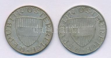 Ausztria 1958. 10Sch Ag (2x) T:2- patina Austria 1958. 10 Schilling Ag (2x) C:VF Krause KM#2882