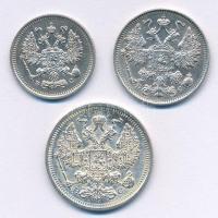 Orosz Birodalom 1914-1915. 10k-20k Ag (3xklf) T:1-
Russian Empire 1914-1915. 10 Kopecks - 20 Kopeck...