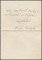 1939. nov. 15 Holló Márton, szül. Holländer Mór (1872-1943) író, újságíró, műfordító és neje autográ...