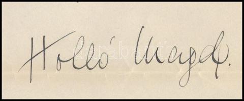 1939. nov. 15 Holló Márton, szül. Holländer Mór (1872-1943) író, újságíró, műfordító és neje autográ...