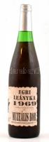 1969 Egri leányka muzeláis bor. Egervin. bontatlan palack vörösbor