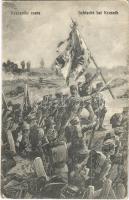 1914 Kraszniki csata / Schlacht bei Krasnik / WWI Austro-Hungarian K.u.K. military art postcard, battle of Krasník (Poland) (EK)