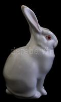 Herendi nyúl, kézzel festett, jelzett, hibátlan, m: 14 cm