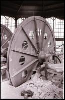 1985 Buda, a Sikló építése, 75 db vintage NEGATÍV, 24x36 mm