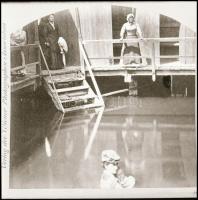 cca 1872 Klösz György (1844-1913) pesti fényképész fotóiról készült 12 db reprodukciós negatív (gőzm...